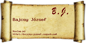 Bajcsy József névjegykártya