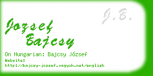 jozsef bajcsy business card